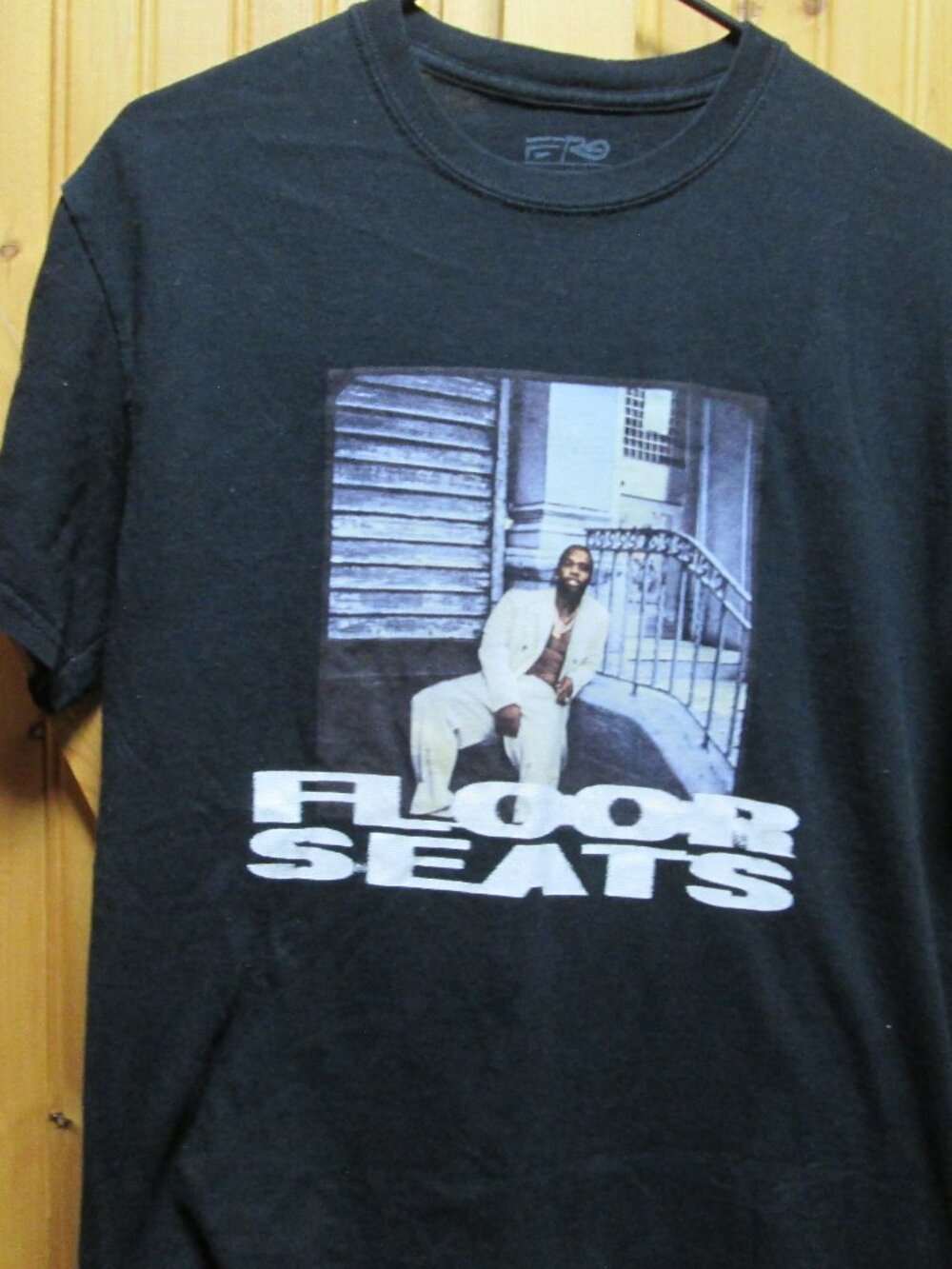 mens med Floor Seats rapper graphic t shirt black